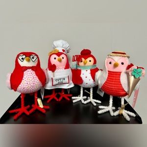 Spritz Valentines Day Birds 2023 Target NEW Set of 4 Love Birds Fabric